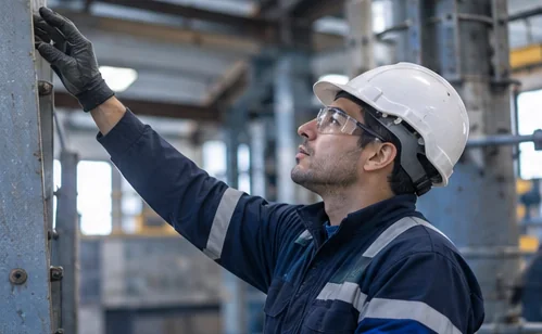 Profesionales en un entorno de trabajo industrial